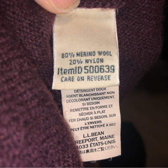 Ll bean ladies wool mix turtleneck sweater size l-xl - Picture 7 of 7